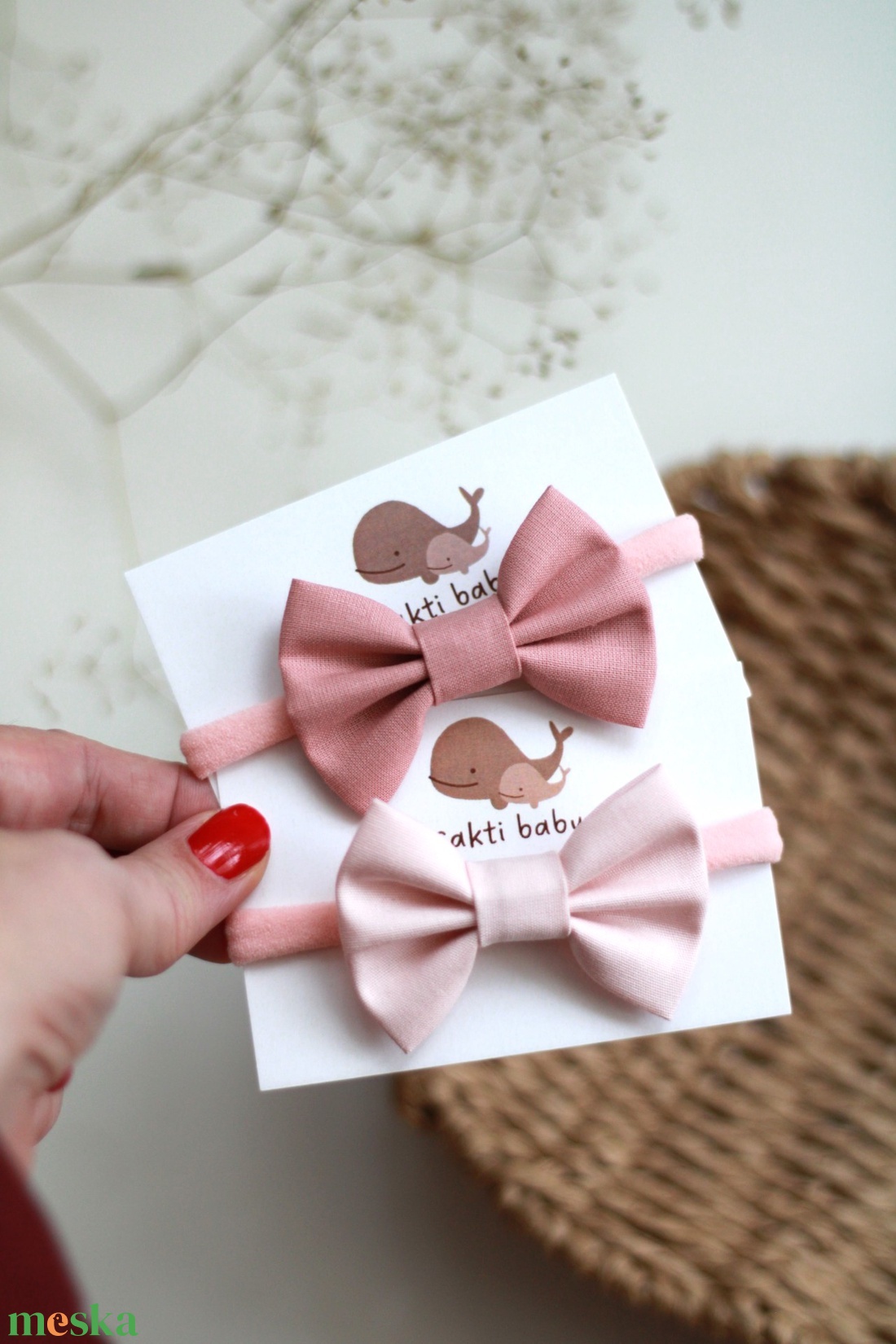 Púder rózsaszín midi masnis elasztikus fejpánt , baba fejpánt, hajpánt - ruha & divat - hajdísz & hajcsat - hajráf & hajpánt - Meska.hu