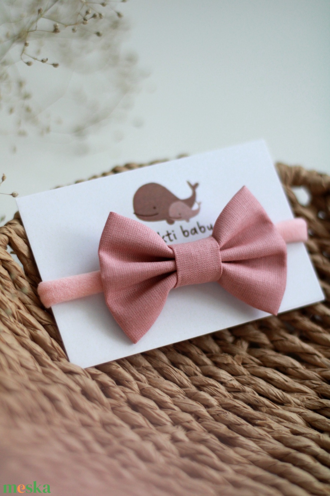 Sötétebb rózsaszín midi masnis elasztikus fejpánt , baba fejpánt, hajpánt - ruha & divat - hajdísz & hajcsat - hajráf & hajpánt - Meska.hu