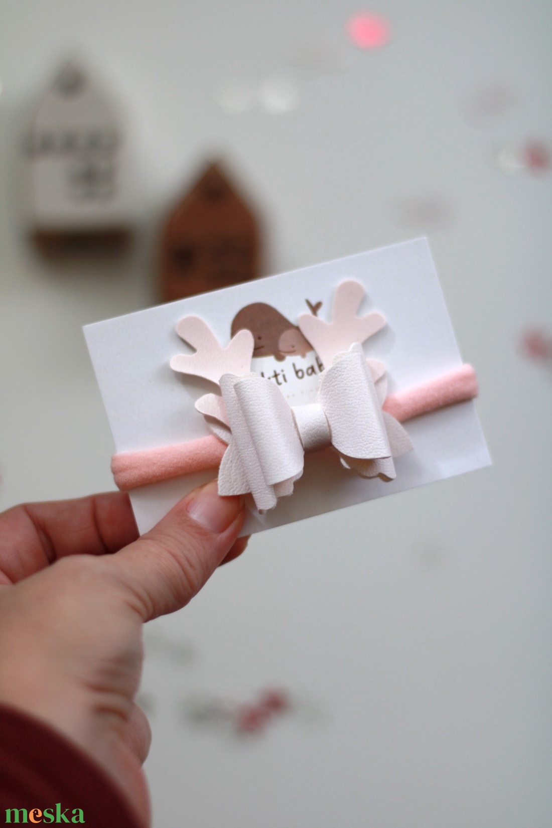 Rénszarvas elasztikus fejpánt - ruha & divat - hajdísz & hajcsat - hajráf & hajpánt - Meska.hu