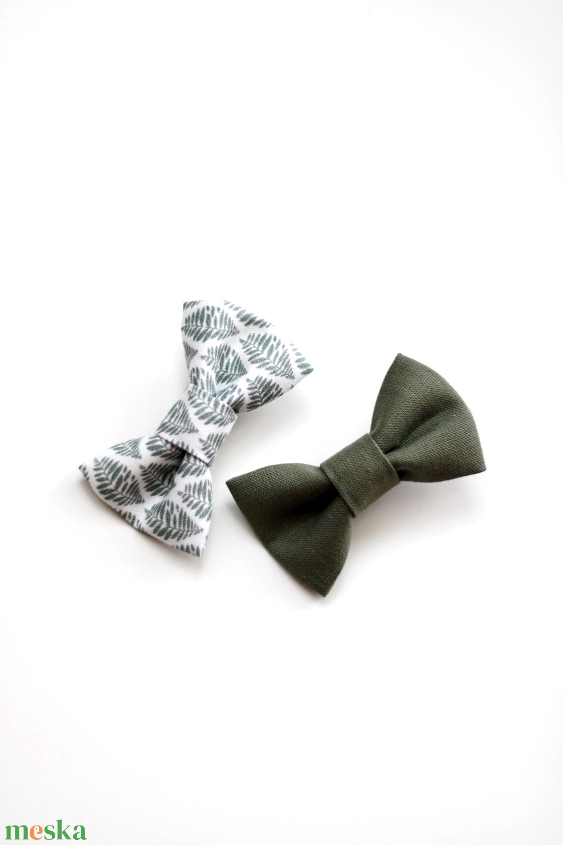 Zöld mintás hajcsat szett - ruha & divat - hajdísz & hajcsat - hajcsat & hajtű - Meska.hu