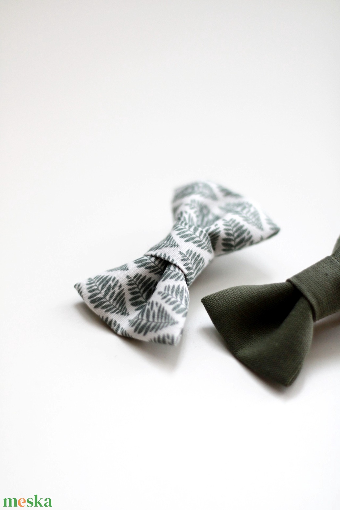 Zöld mintás hajcsat szett - ruha & divat - hajdísz & hajcsat - hajcsat & hajtű - Meska.hu