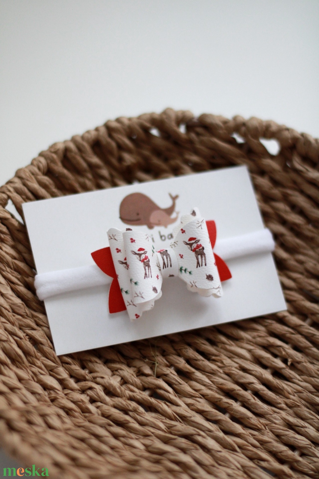 Karácsonyi rénszarvas elasztikus fejpánt - ruha & divat - hajdísz & hajcsat - hajráf & hajpánt - Meska.hu