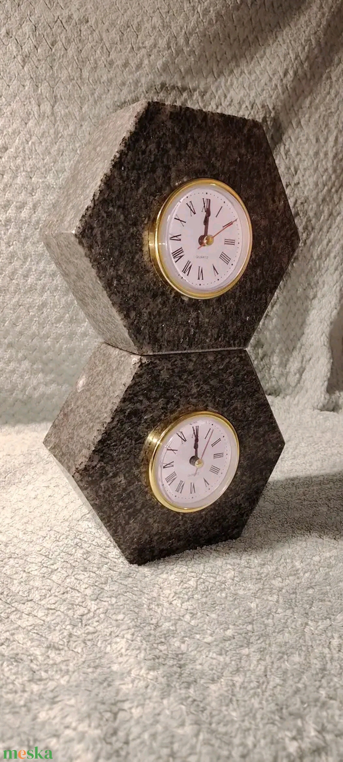 Nero impala gránit óra - otthon & életmód - dekoráció - fali és függő dekoráció - falióra & óra - Meska.hu