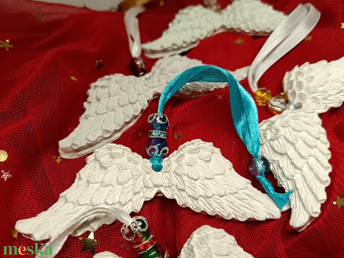 Angyalszárny - karácsony - karácsonyi lakásdekoráció - karácsonyfadíszek - Meska.hu