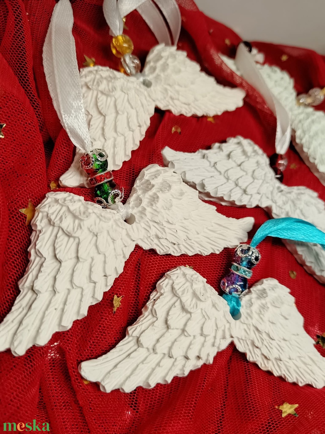 Angyalszárny - karácsony - karácsonyi lakásdekoráció - karácsonyfadíszek - Meska.hu