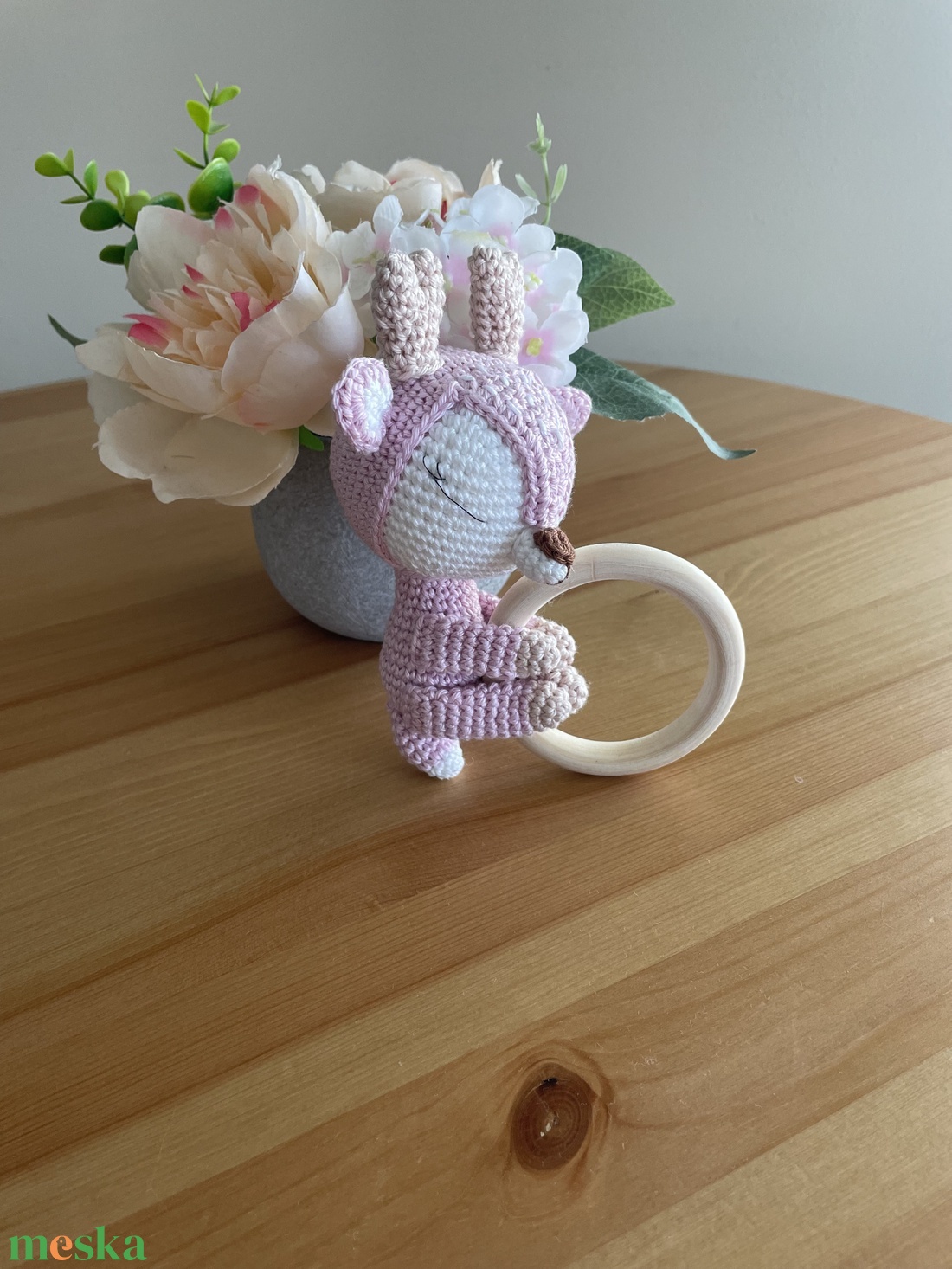 Horgolt Őzike Csörgő - baba - mama - baba játékok - csörgő - Meska.hu