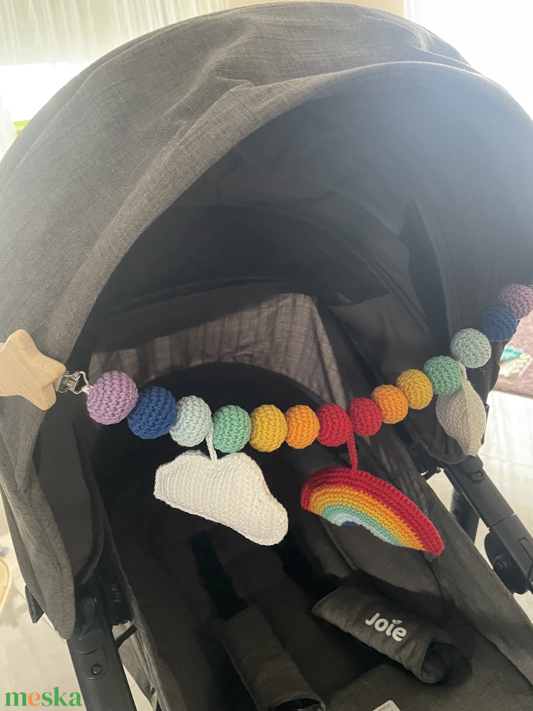 Horgolt babakocsilánc - baba - mama - baba játékok - csörgő - Meska.hu