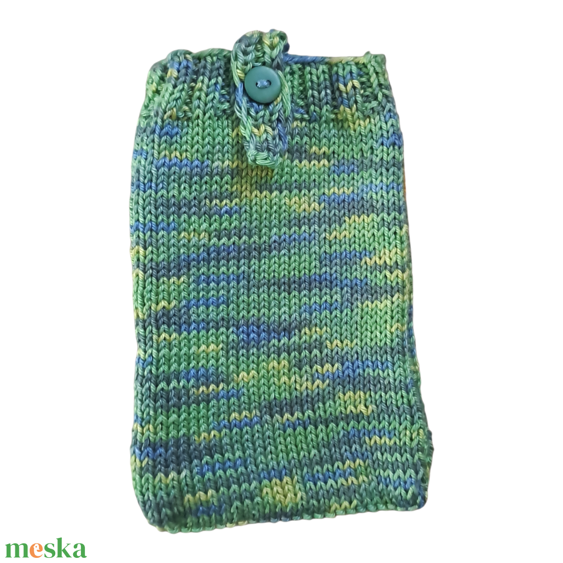 Zöld színátmenetes kötött telefontok - táska & tok - pénztárca & más tok - telefontok - Meska.hu