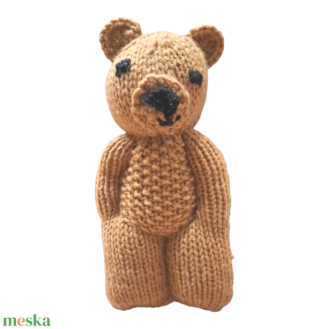Kézzel kötött barna kismackó - játék & sport - plüssállat & játékfigura - maci - Meska.hu
