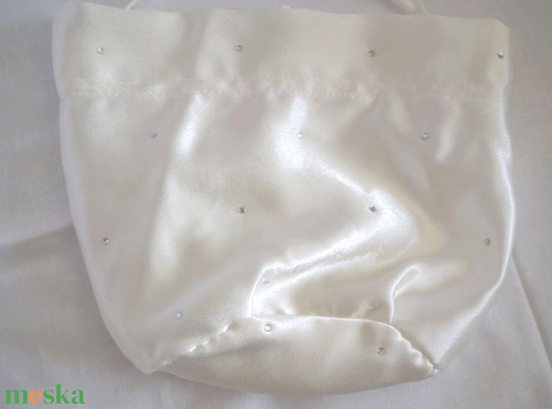 Strasszköves menyasszonyi szütyő, bugyor - esküvő - kiegészítők - táska - Meska.hu