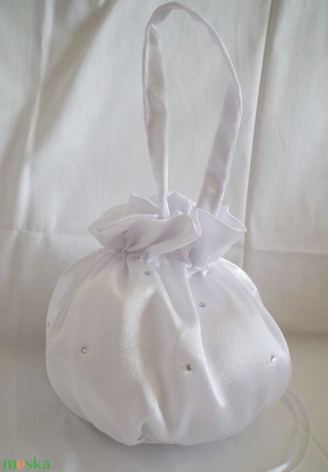 Strasszköves menyasszonyi szütyő, bugyor - esküvő - kiegészítők - táska - Meska.hu