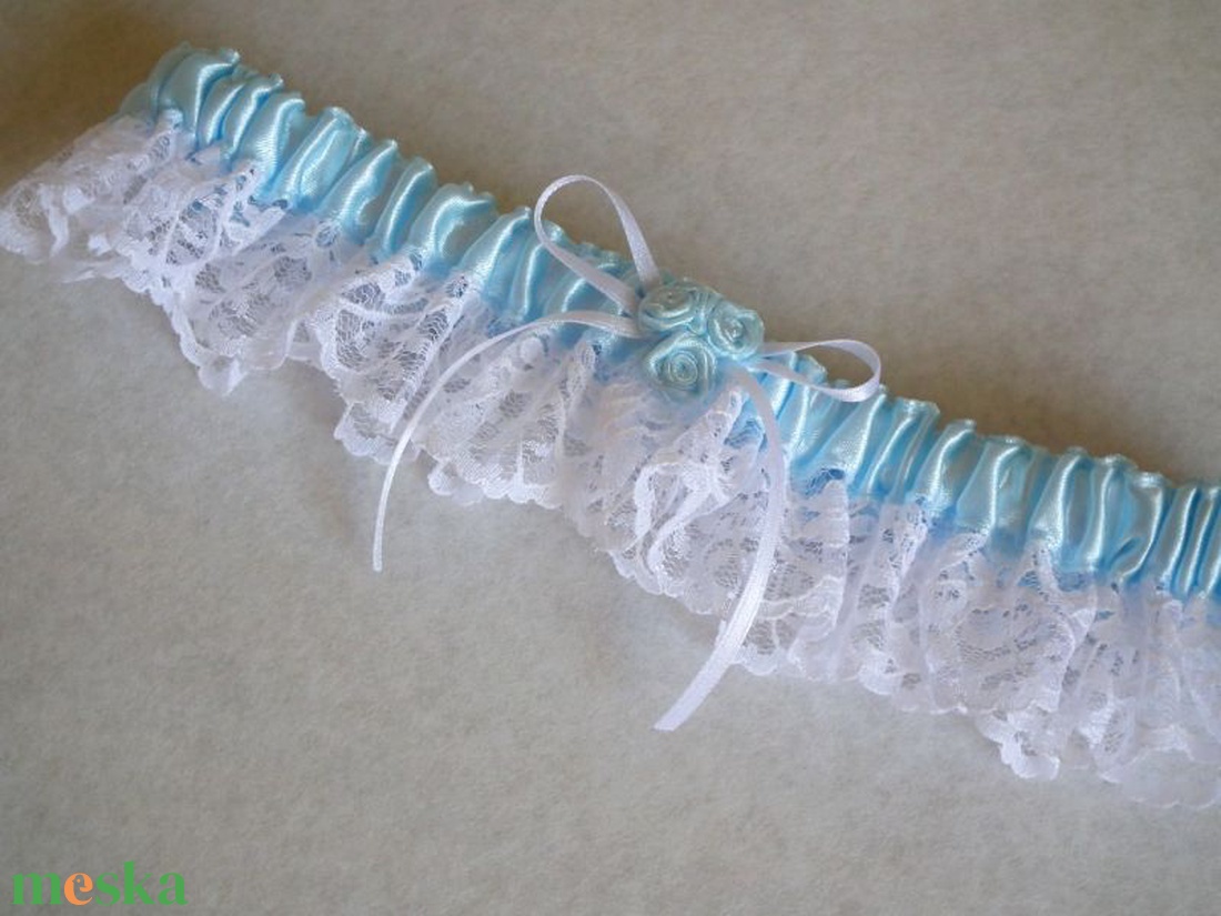 Rose esküvői combcsipke, legényfogó - esküvő - kiegészítők - harisnyatartó & valami kék - Meska.hu