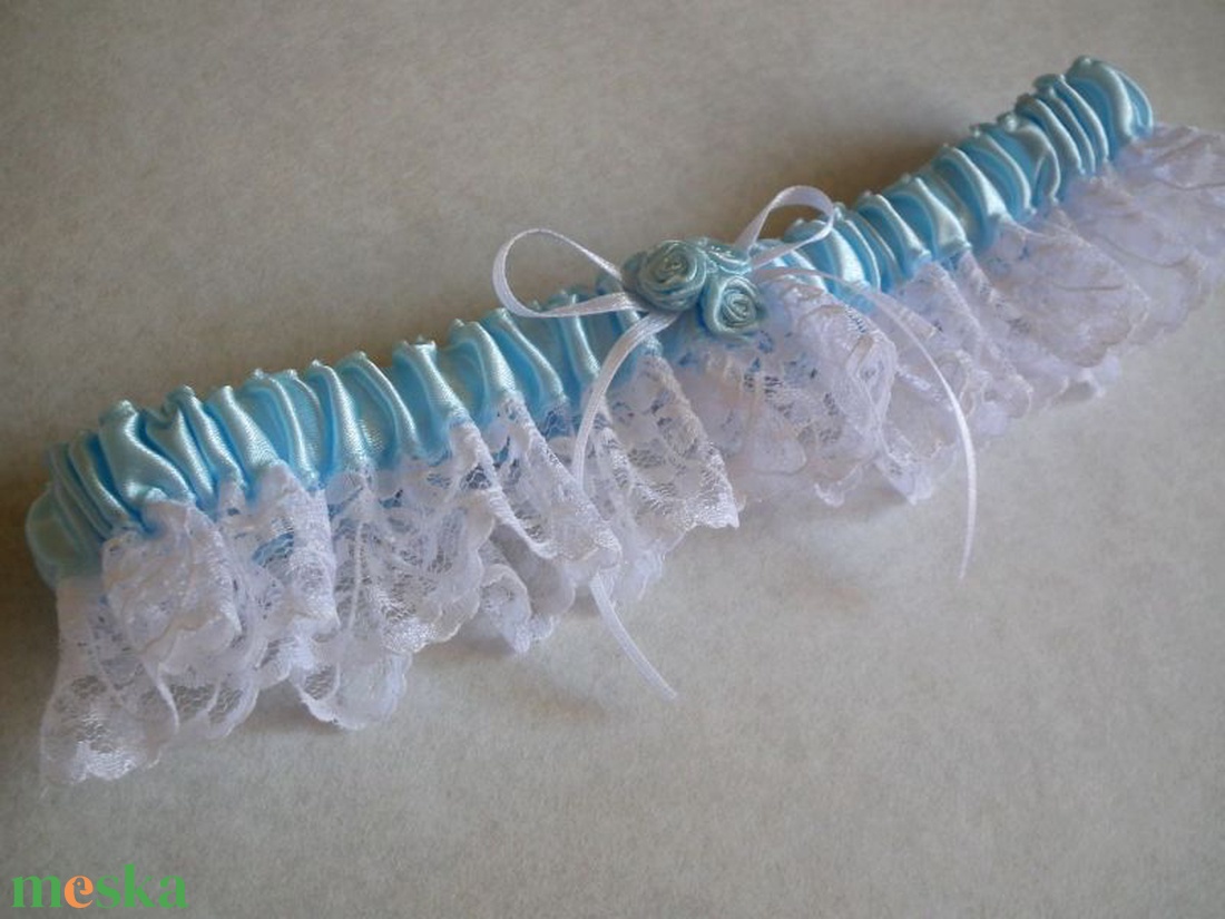 Rose esküvői combcsipke, legényfogó - esküvő - kiegészítők - harisnyatartó & valami kék - Meska.hu