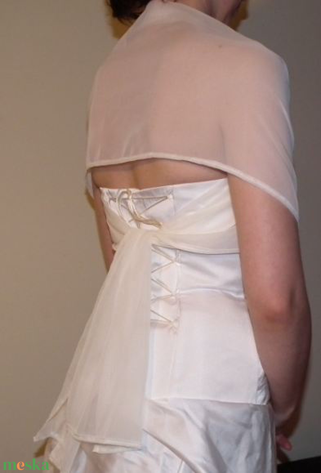 Hófehér muszlin stóla, vállkendő - ruha & divat - sál, sapka, kendő - stóla - Meska.hu