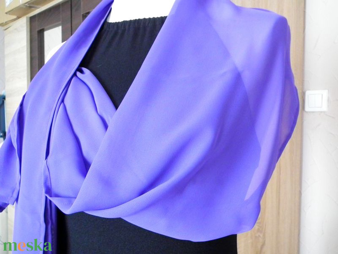 Muszlin stóla, vállkendő - sötétlila - ruha & divat - sál, sapka, kendő - stóla - Meska.hu