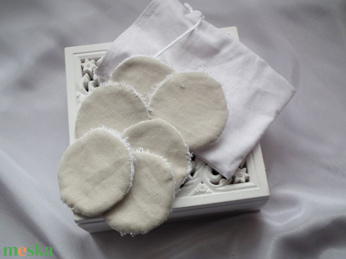 Mosható textil arctisztító korong - bézs - szépségápolás - arcápolás - arctisztító korong - Meska.hu