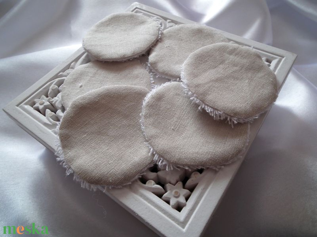 Mosható textil arctisztító korong - bézs - szépségápolás - arcápolás - arctisztító korong - Meska.hu