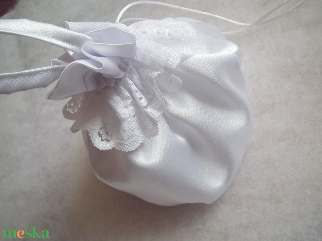 Csipkével díszített esküvői szütyő - esküvő - kiegészítők - táska - Meska.hu
