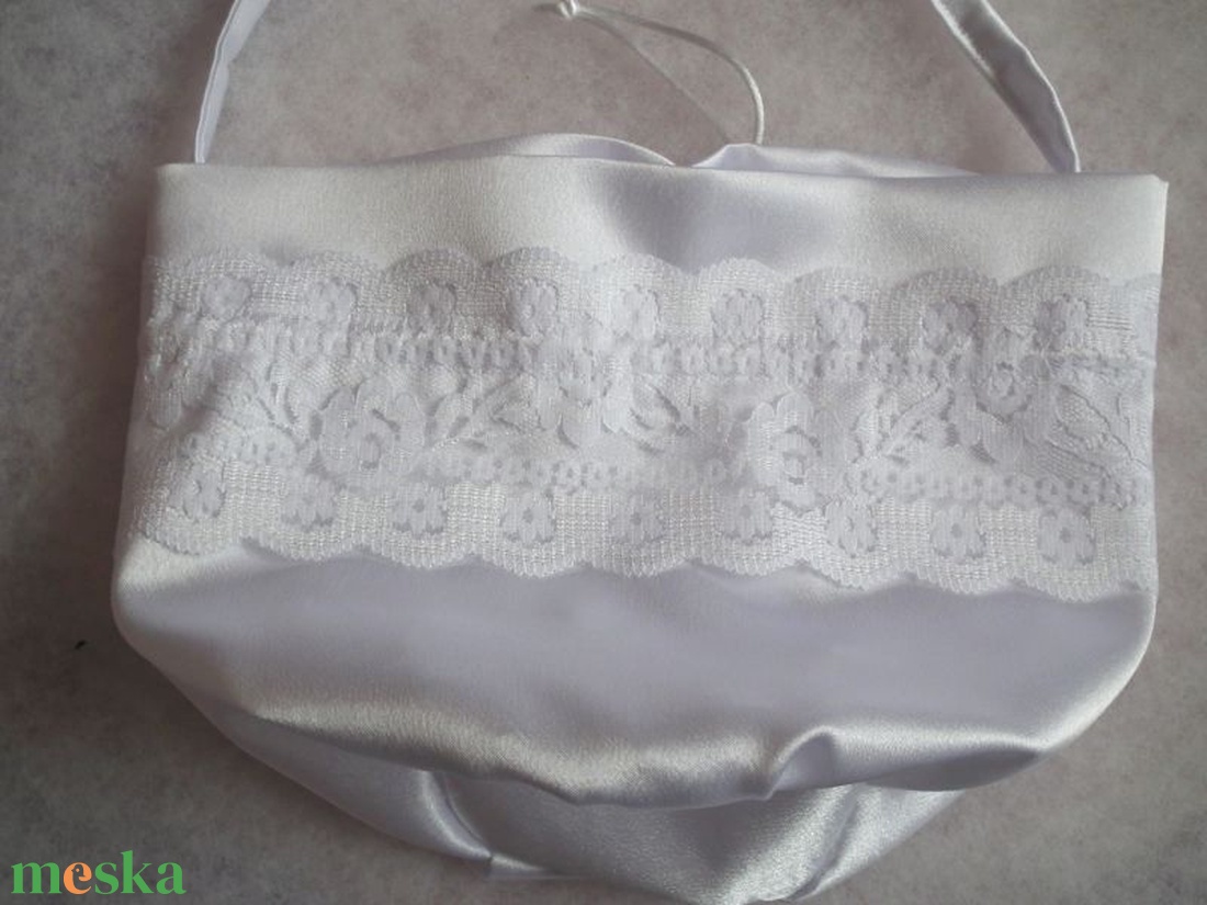 Csipkével díszített esküvői szütyő - esküvő - kiegészítők - táska - Meska.hu