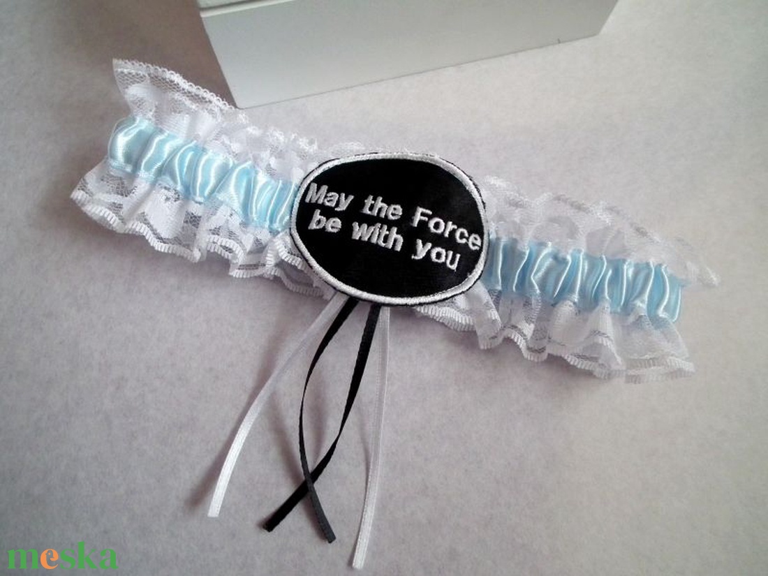 May the Force be with you esküvői combcsipke - esküvő - kiegészítők - harisnyatartó & valami kék - Meska.hu