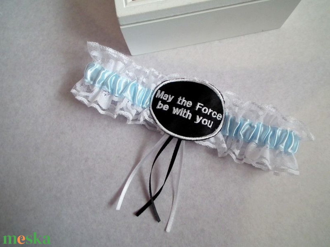 May the Force be with you esküvői combcsipke - esküvő - kiegészítők - harisnyatartó & valami kék - Meska.hu
