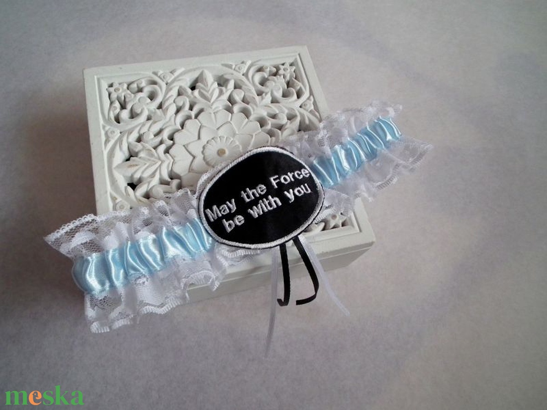 May the Force be with you esküvői combcsipke - esküvő - kiegészítők - harisnyatartó & valami kék - Meska.hu