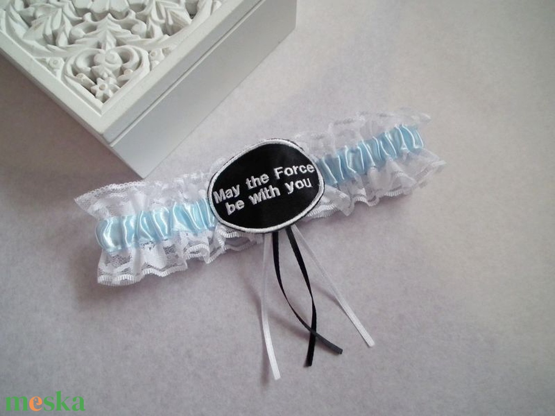 May the Force be with you esküvői combcsipke - esküvő - kiegészítők - harisnyatartó & valami kék - Meska.hu
