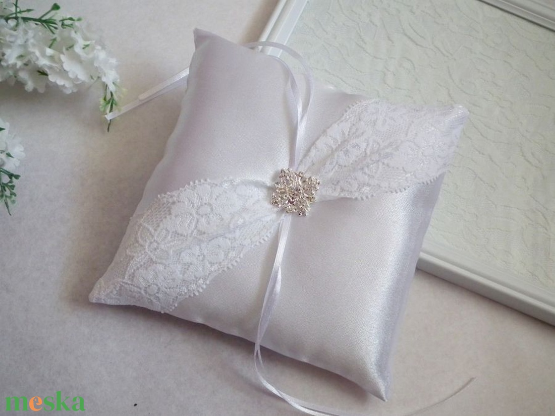 Jégvirág gyűrűpárna  - esküvő - kiegészítők - gyűrűtartó & gyűrűpárna - Meska.hu