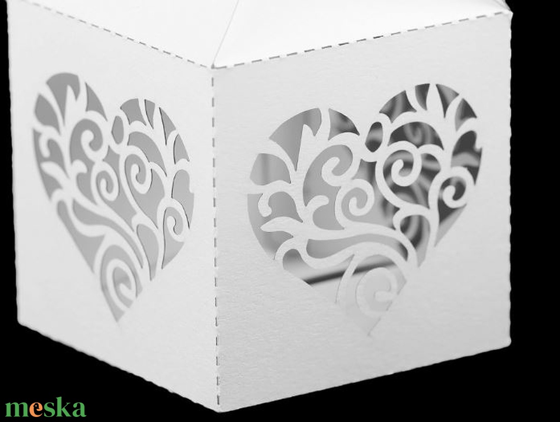 Szíves köszönetajándék dobozka  - esküvő - emlék & ajándék - doboz - Meska.hu