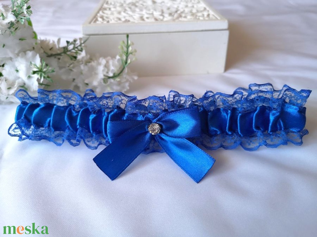 Anasztázia esküvői combcsipke - esküvő - kiegészítők - harisnyatartó & valami kék - Meska.hu