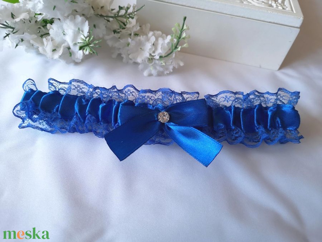 Anasztázia esküvői combcsipke - esküvő - kiegészítők - harisnyatartó & valami kék - Meska.hu
