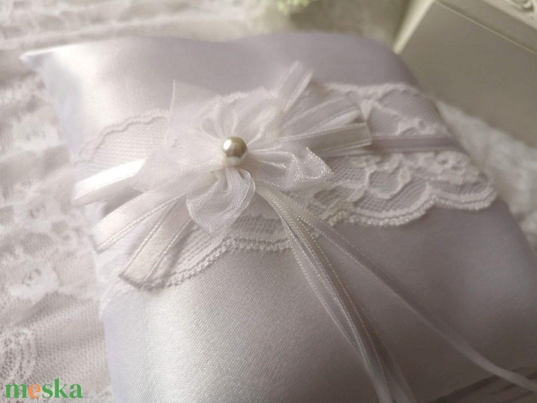 Virágos álom gyűrűpárna - nagy, új - esküvő - kiegészítők - gyűrűtartó & gyűrűpárna - Meska.hu