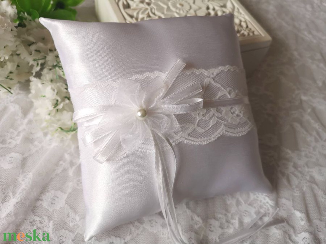 Virágos álom gyűrűpárna - nagy, új - esküvő - kiegészítők - gyűrűtartó & gyűrűpárna - Meska.hu