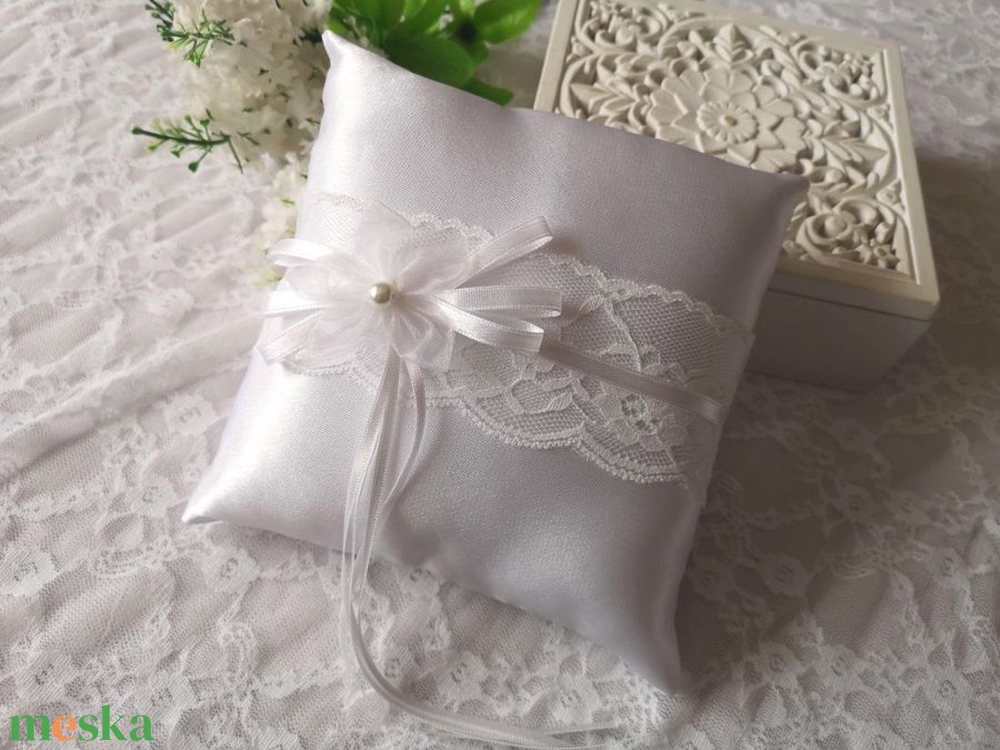 Virágos álom gyűrűpárna - nagy, új - esküvő - kiegészítők - gyűrűtartó & gyűrűpárna - Meska.hu