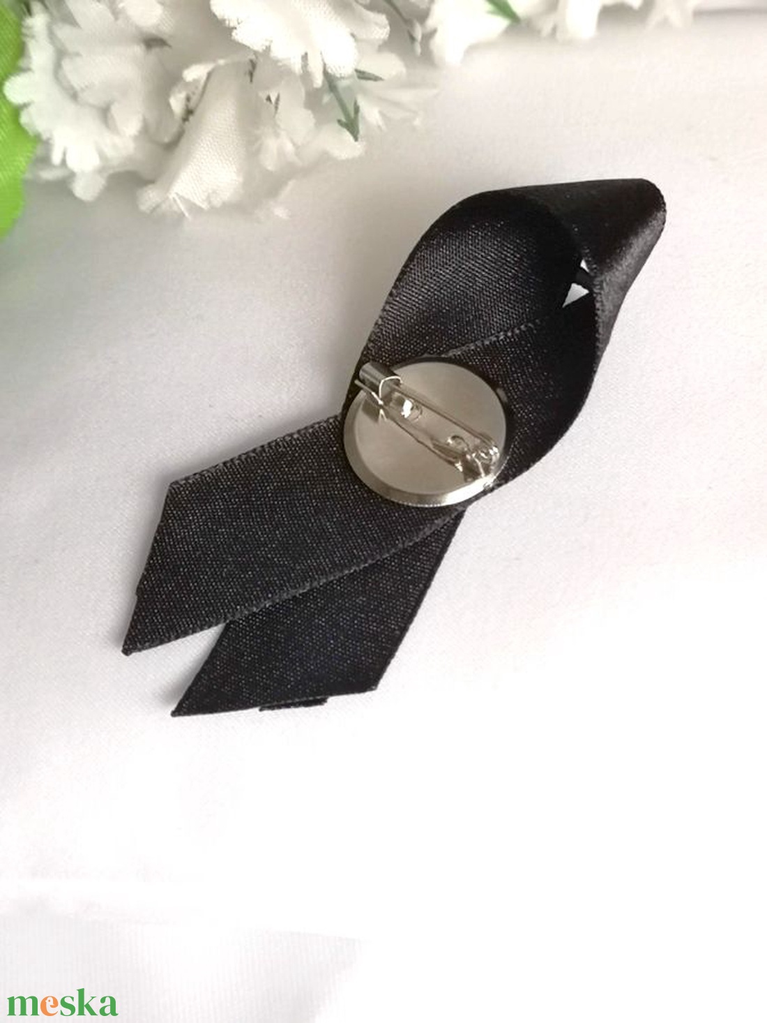 Egyszerű gyászszalag, kitűző - ékszer - kitűző és bross - Meska.hu