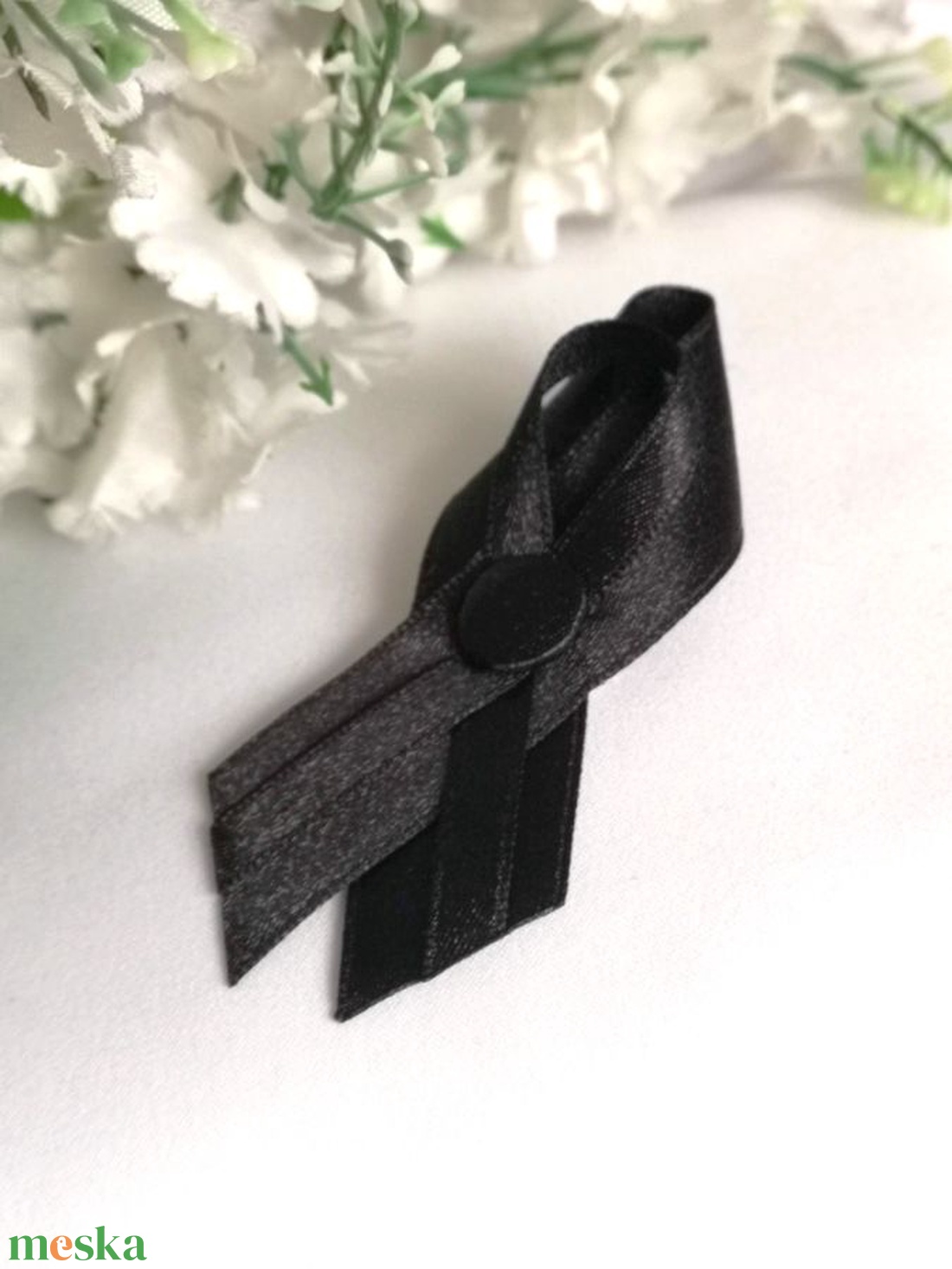Egyszerű gyászszalag, kitűző - ékszer - kitűző és bross - Meska.hu