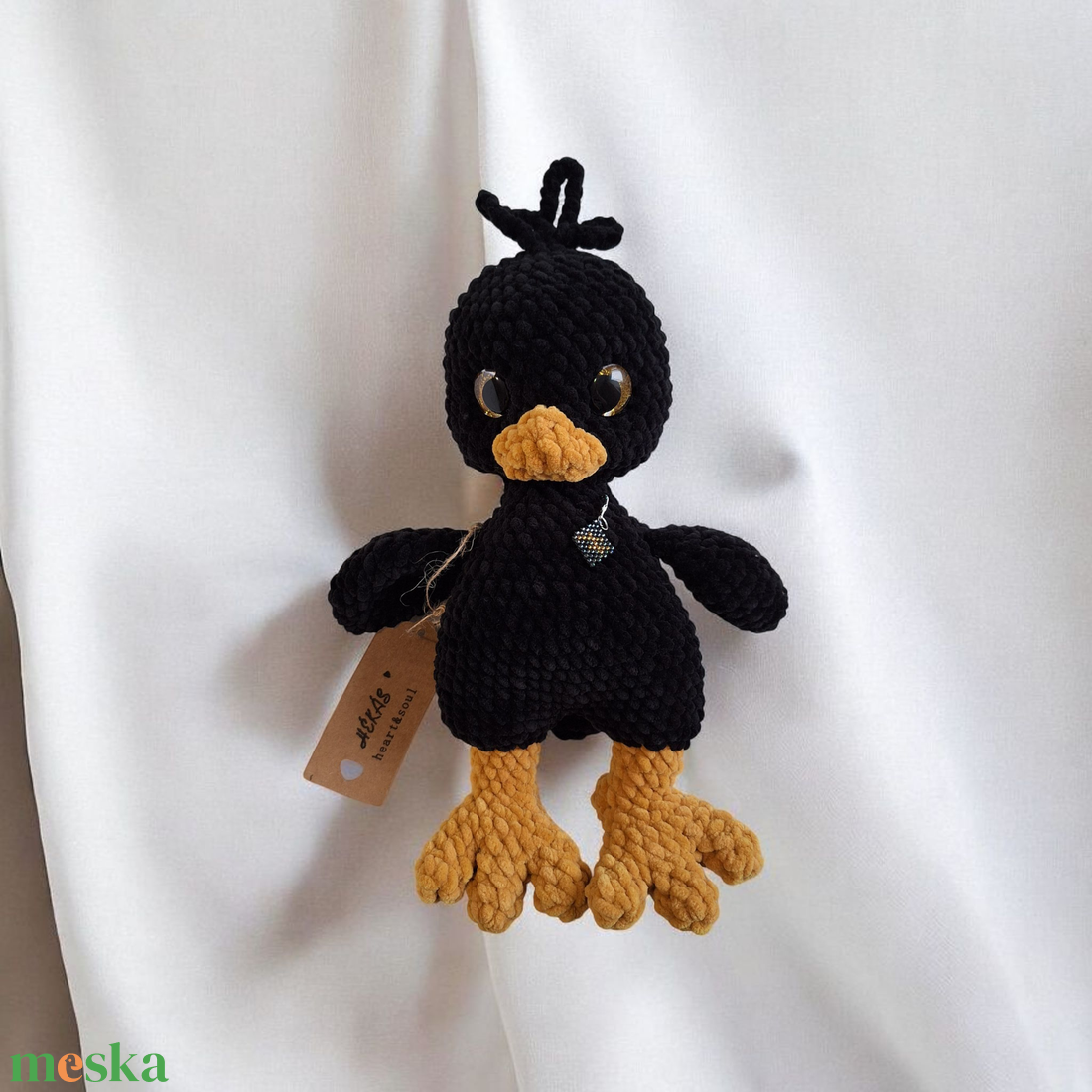 Amigurumi fekete rigó - játék & sport - plüssállat & játékfigura - madár - Meska.hu Amigurumi fekete rigó - játék & sport - plüssállat & játékfigura - madár - Meska.hu