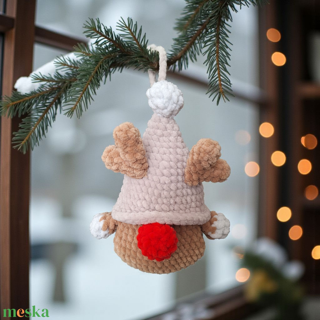 Horgolt rénszarvas manó  - otthon & életmód - dekoráció - manók - Meska.hu