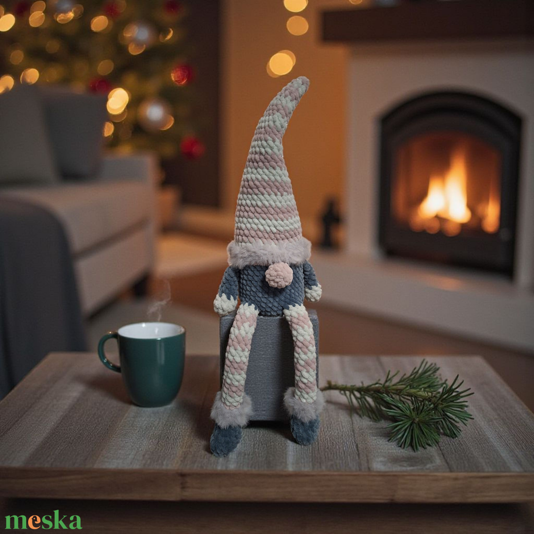 Horgolt karácsonyi manó  - otthon & életmód - dekoráció - manók - Meska.hu