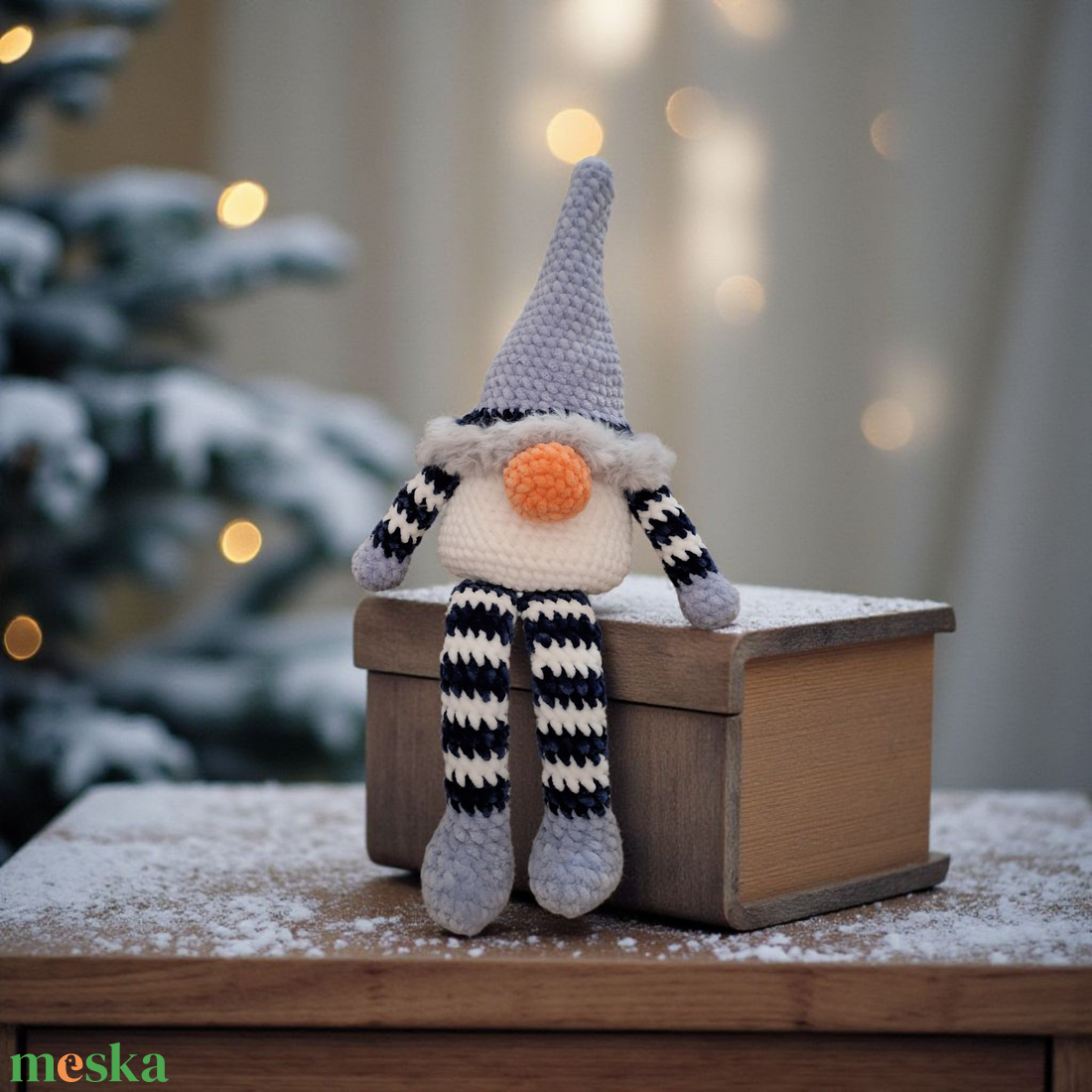 Horgolt hógolyó manó  - otthon & életmód - dekoráció - manók - Meska.hu