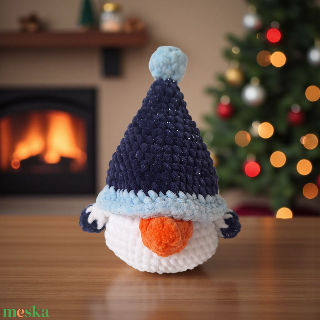 Horgolt hógolyó manó  - otthon & életmód - dekoráció - manók - Meska.hu