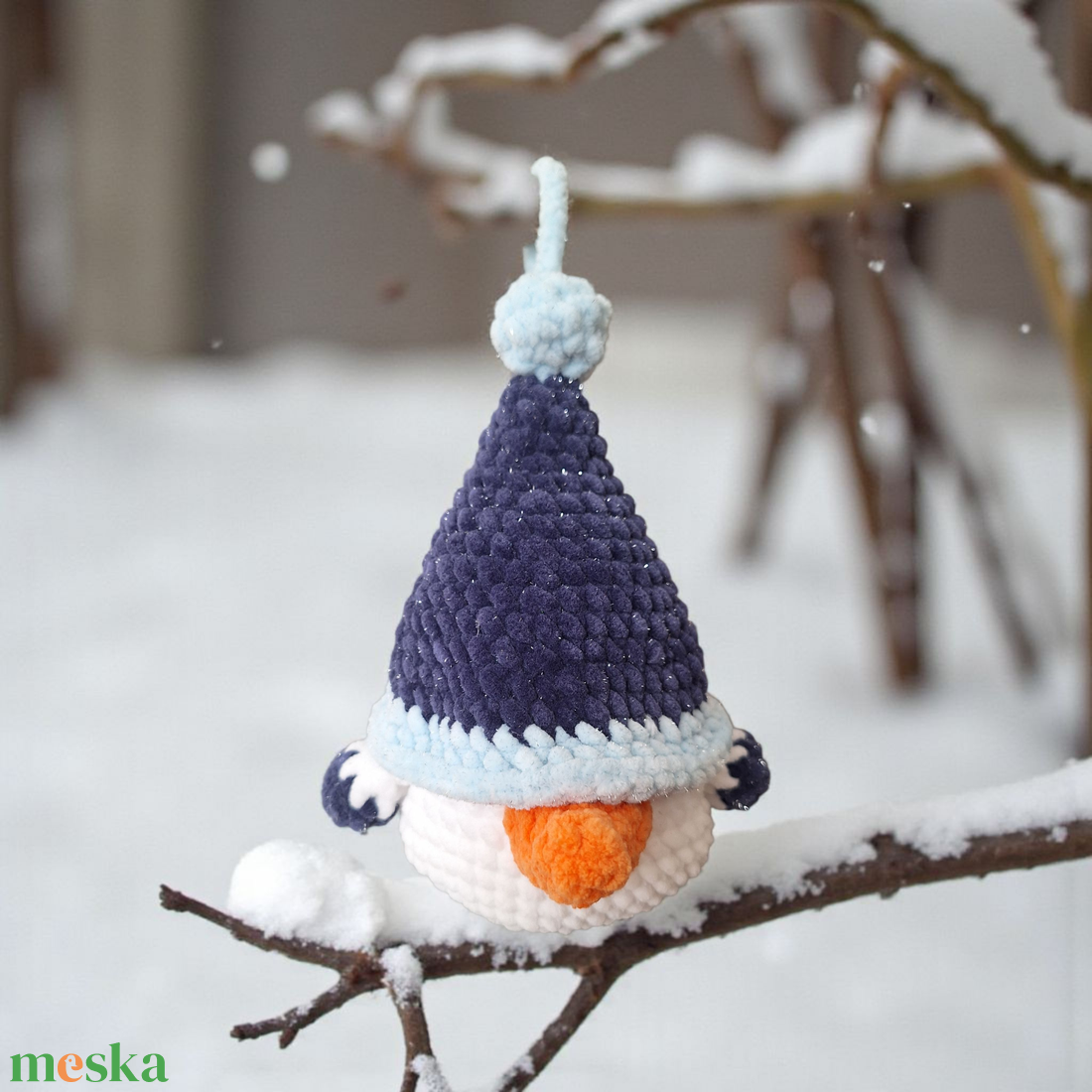 Horgolt hógolyó manó  - otthon & életmód - dekoráció - manók - Meska.hu