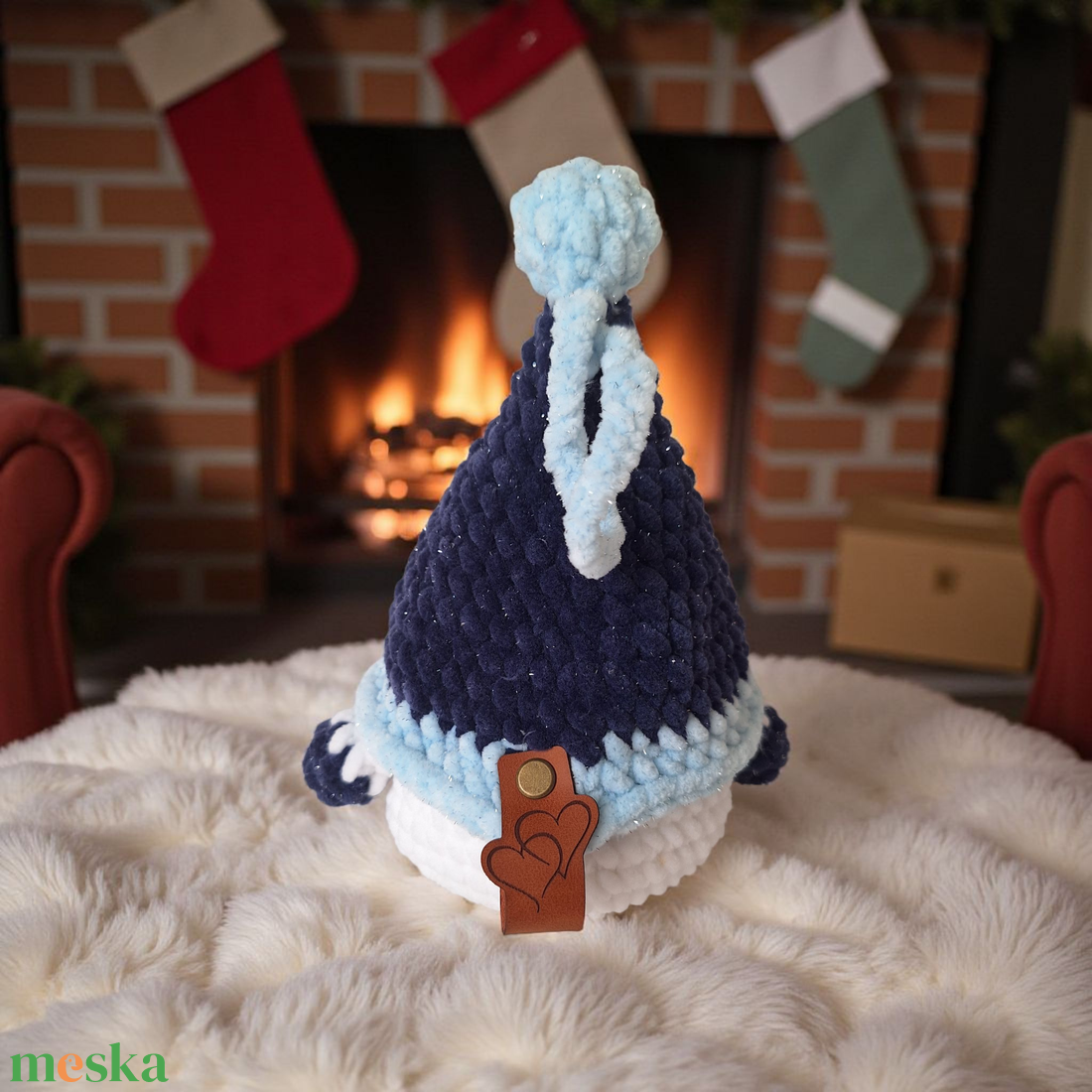 Horgolt hógolyó manó  - otthon & életmód - dekoráció - manók - Meska.hu