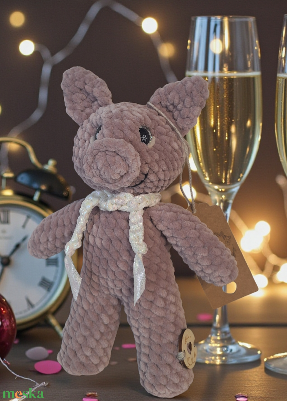 Amigurumi horgolt szerencse malac  - játék & sport - plüssállat & játékfigura - malac - Meska.hu