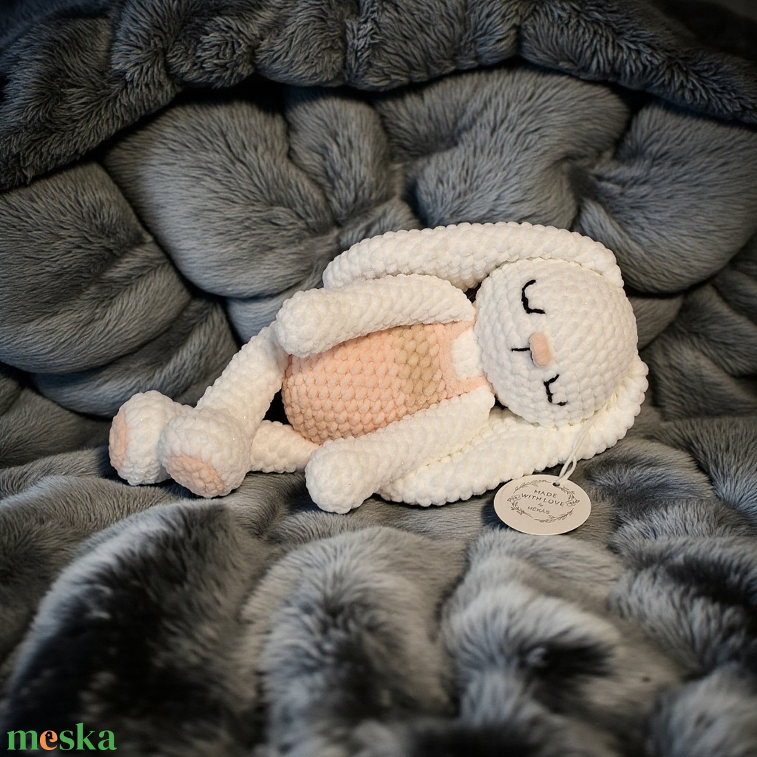 Horgolt nyuszi  - játék & sport - plüssállat & játékfigura - nyuszi - Meska.hu