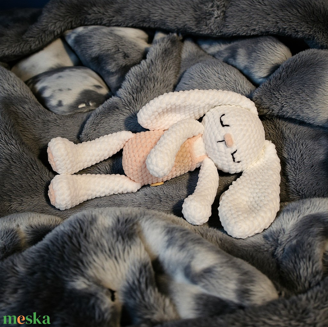 Horgolt nyuszi  - játék & sport - plüssállat & játékfigura - nyuszi - Meska.hu