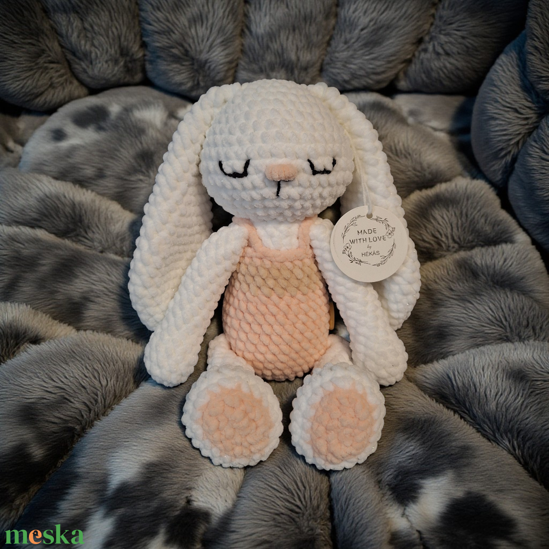 Horgolt nyuszi  - játék & sport - plüssállat & játékfigura - nyuszi - Meska.hu