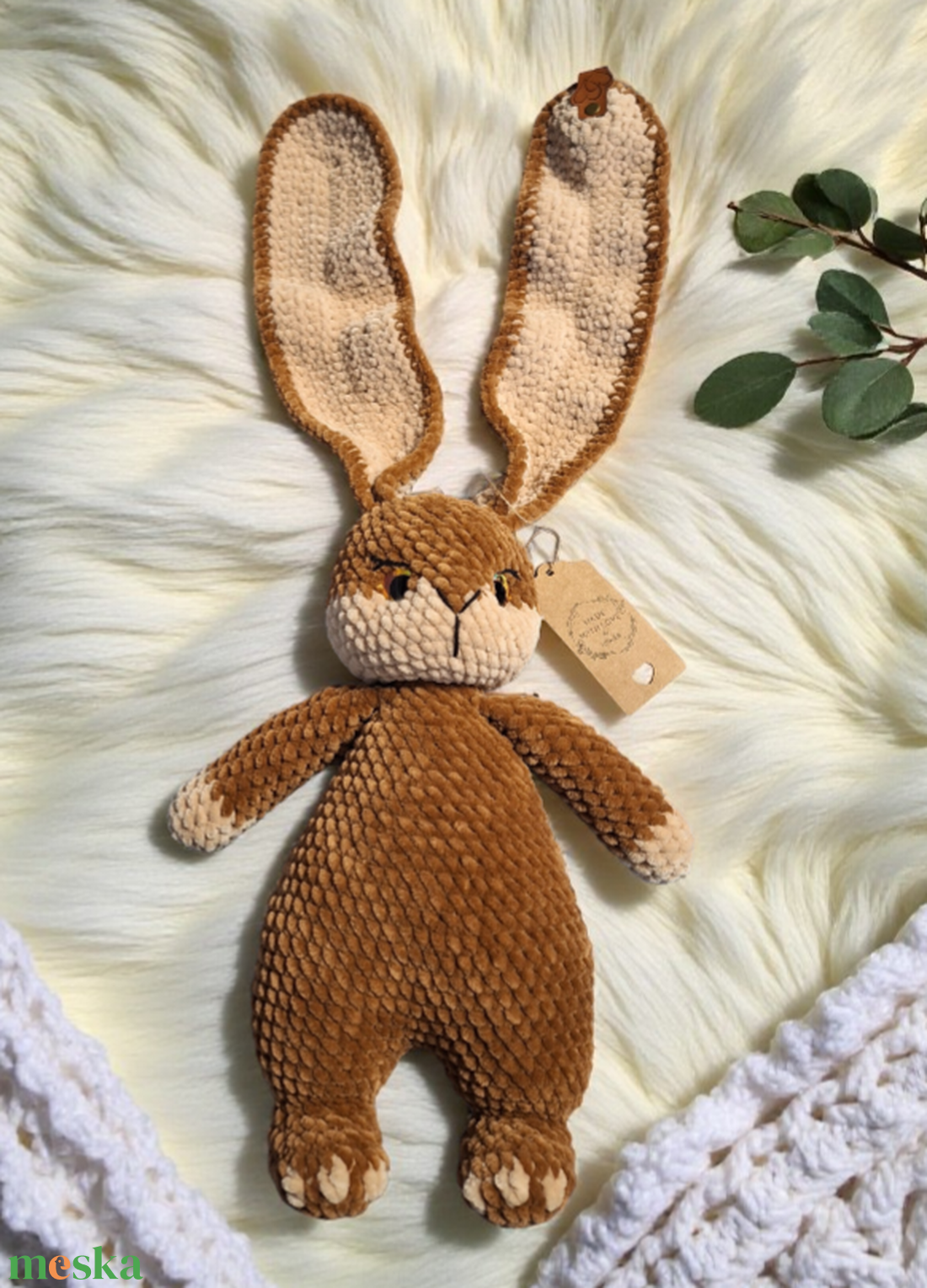 Horgolt nyuszi  - játék & sport - plüssállat & játékfigura - nyuszi - Meska.hu