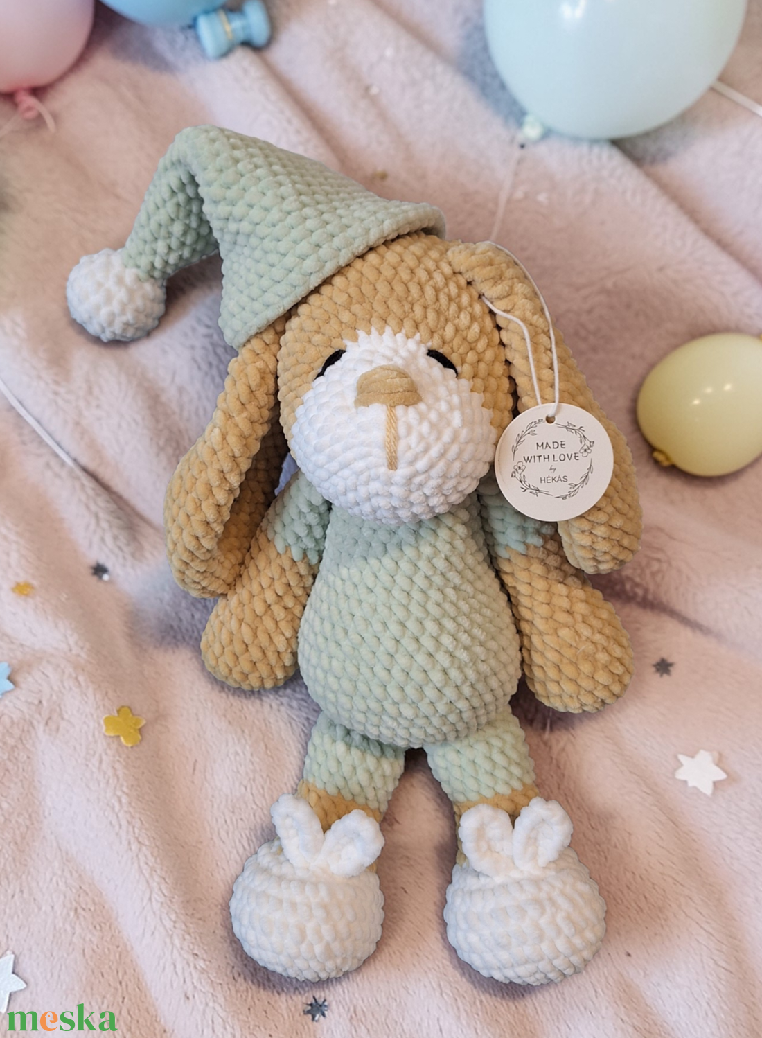 Horgolt szundi kutyus - játék & sport - plüssállat & játékfigura - kutya - Meska.hu