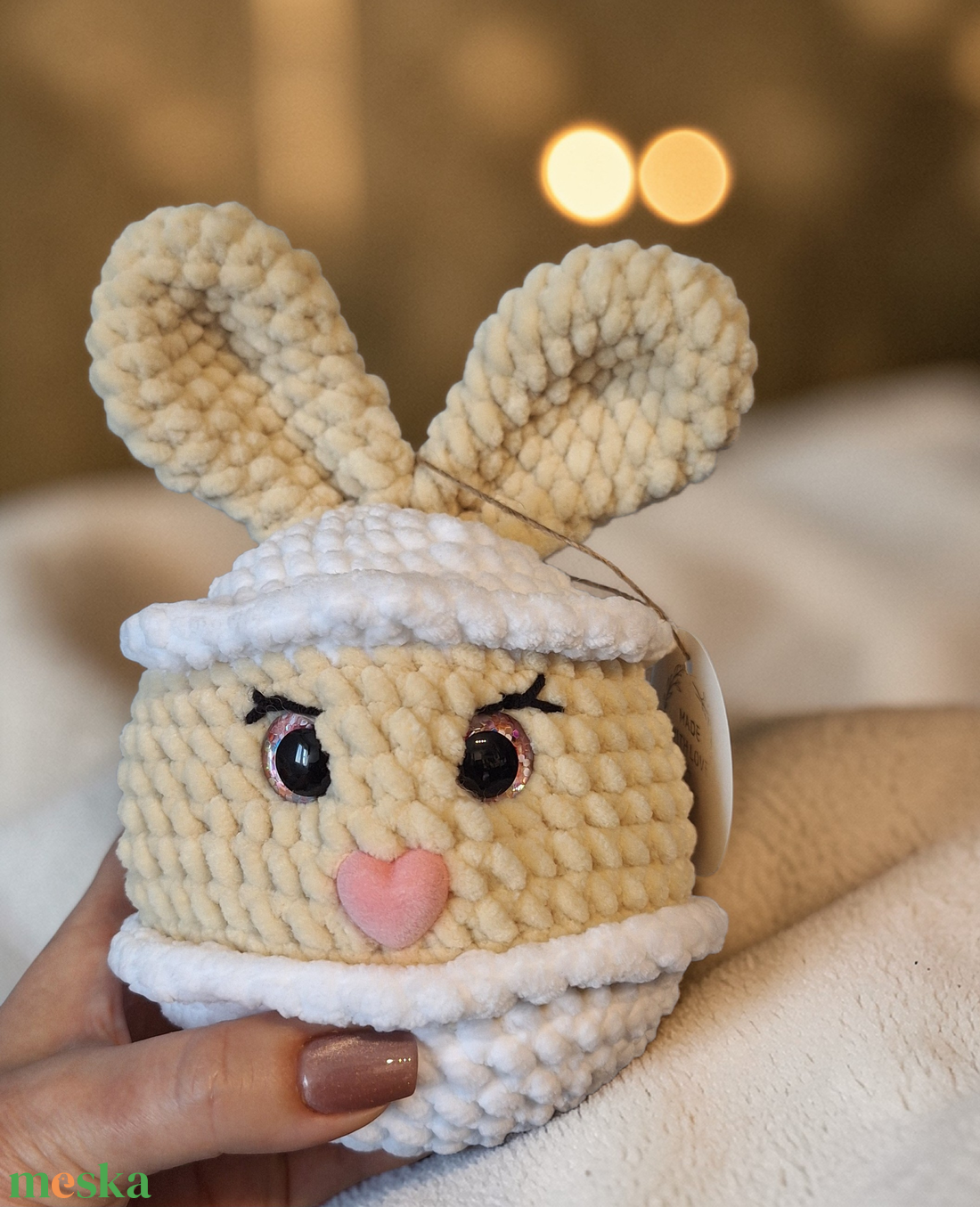 Horgolt csibenyuszi - játék & sport - plüssállat & játékfigura - nyuszi - Meska.hu